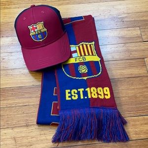 FC Barcelona Messi cap NWT + FCB scarf